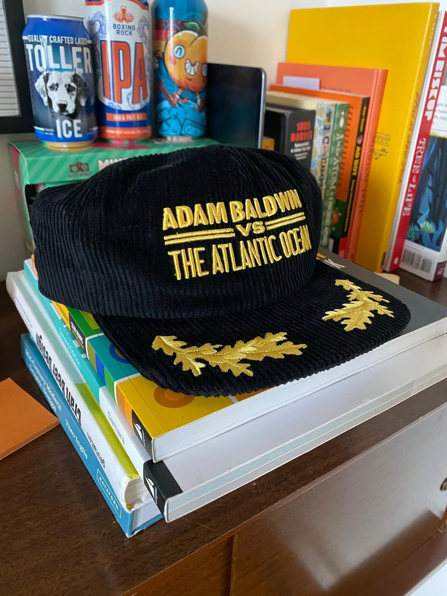 SCRAMBLED EGGS! 
That's the colloquial term for the gold leaf embellishments on the brim of this hat that I did for @adambaldwinracket a few years ago. It was a common way to refer to them in the Navy! You'll see scrambled eggs on a bunch of vintage 