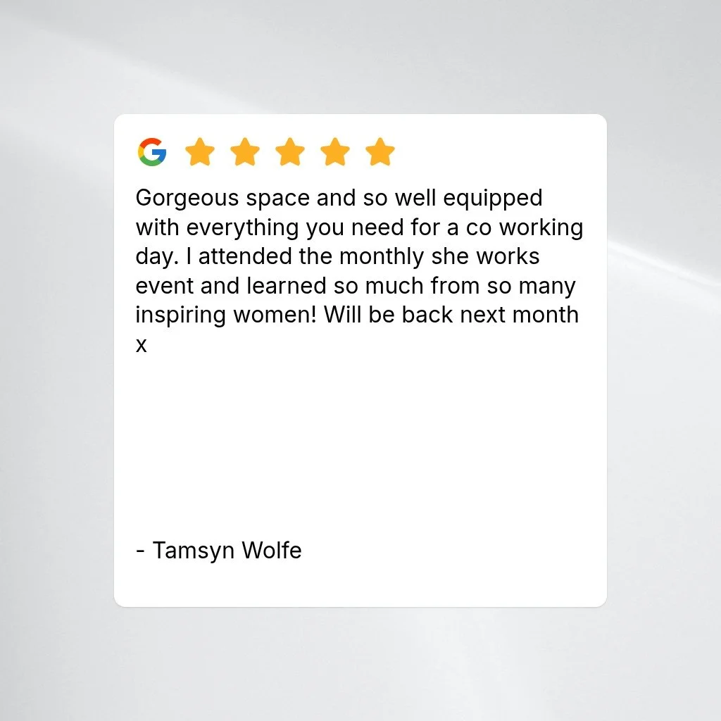 Another great review 💫

#nookcollective #sunshinecoastcoworking #coworkingspace #coworkingsunshinecoast #coworkingcommunity #worklifebalance #parentfriendlyworkspace
#review
#⭐️⭐️⭐️⭐️⭐️