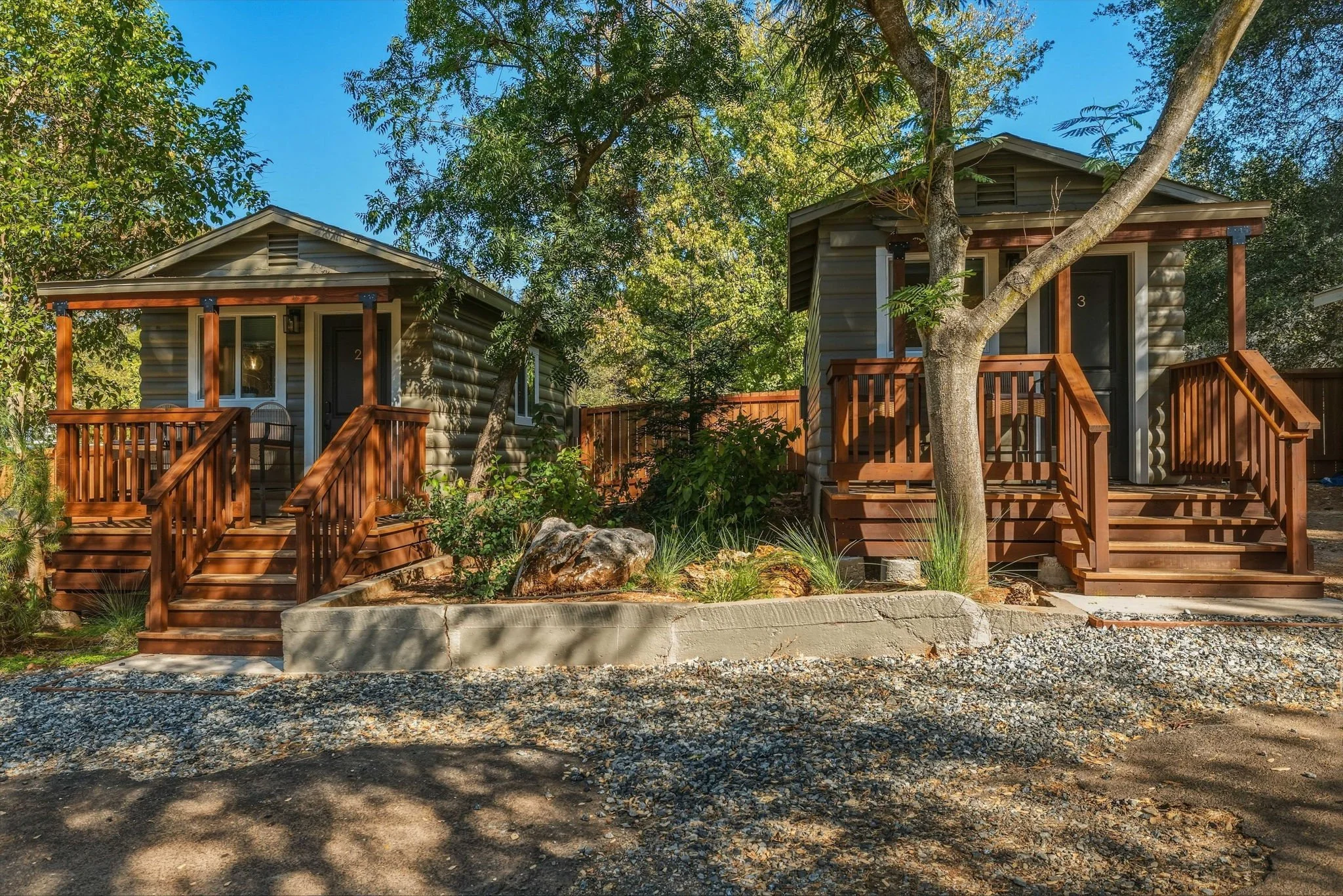 Exterior of Cabins 2 and 3