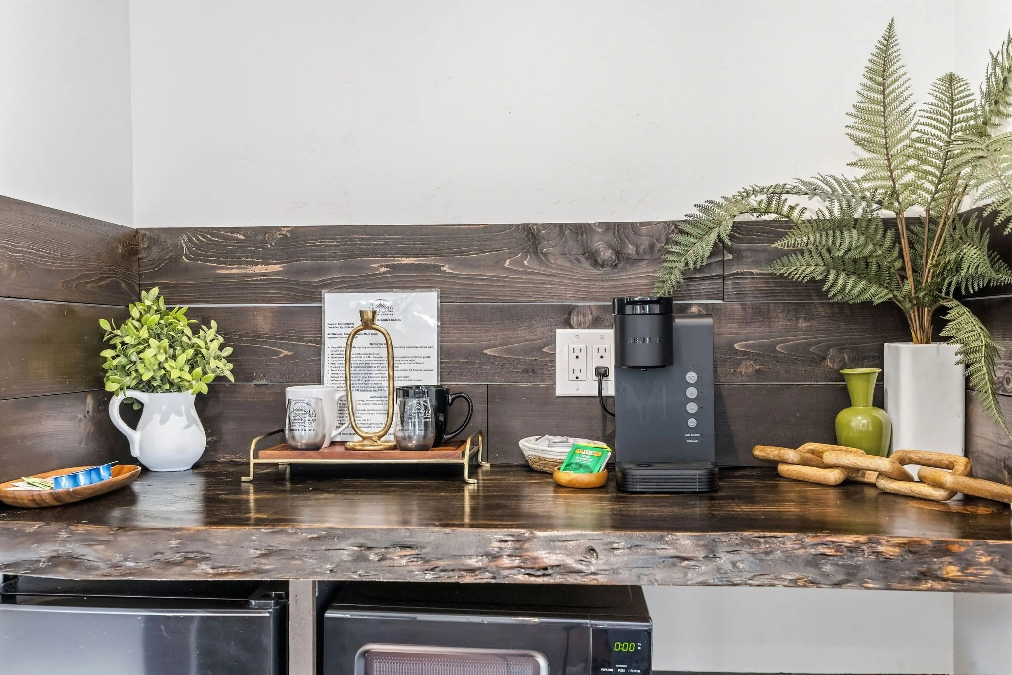 Coffee station in Cabin 5