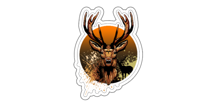 Deer hunting sticker
