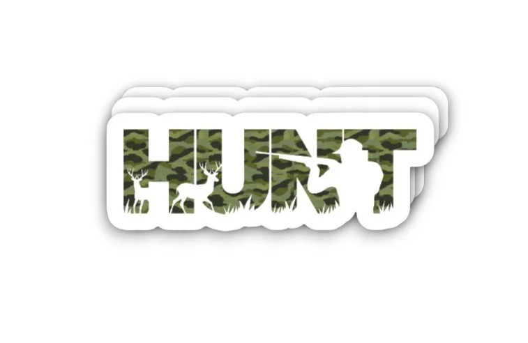 Camo Hunting sticker