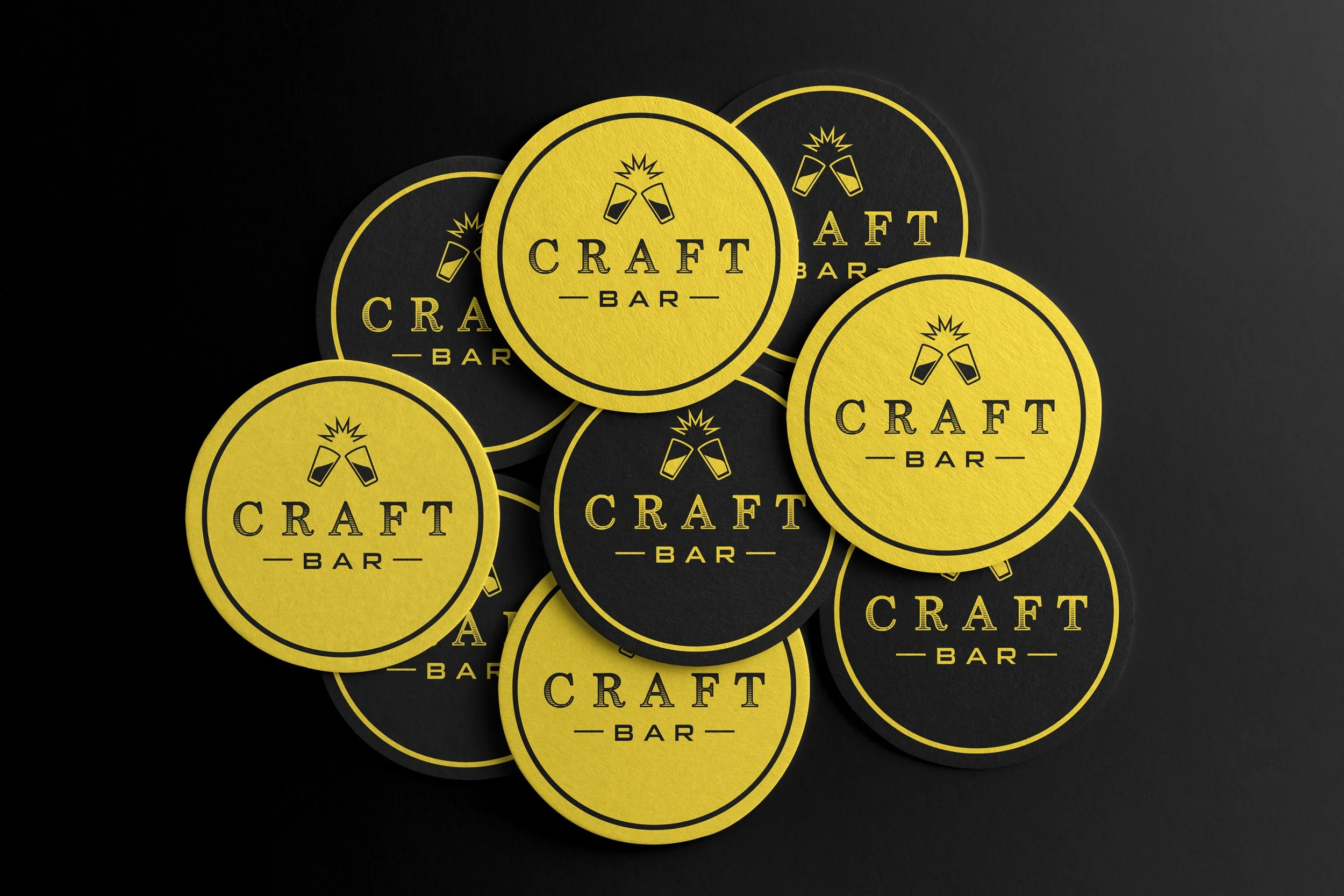 Coaster design: applying the brand system to physical touchpoints