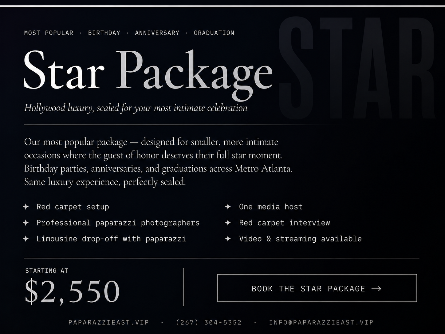 Star Package — Birthday, Anniversary & Graduation