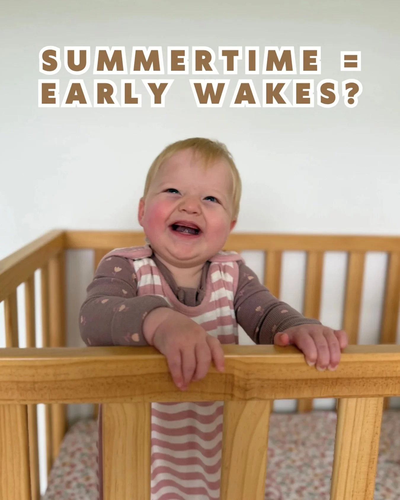 Early wake-ups hitting hard now that it&rsquo;s warmer + lighter?

You&rsquo;re not alone - summer can make those 4&ndash;5am starts way more common for our little ones.

Here are a few simple things that really help:

✨ Keep the room as dark as poss