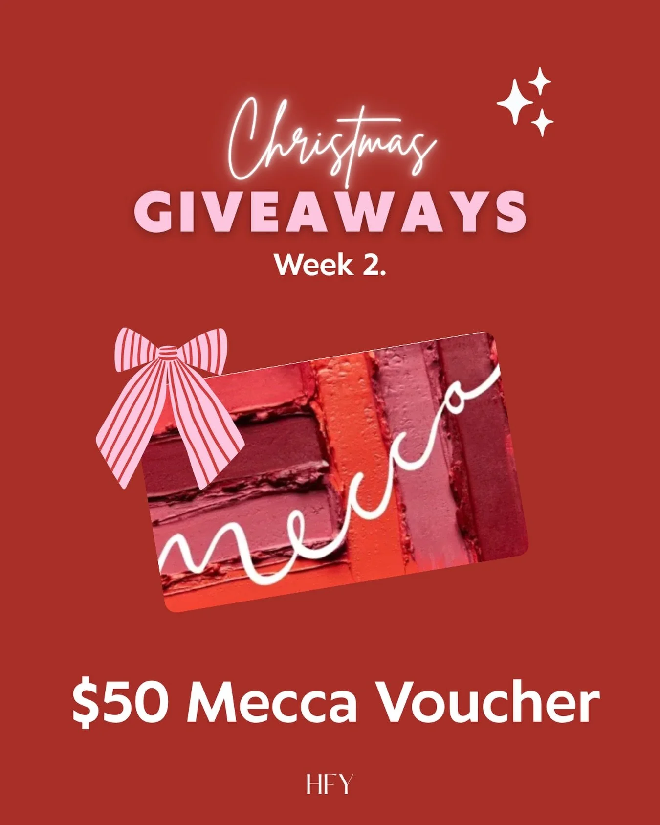 🎄🌟 Christmas Giveaway - Week 2 🎄🌟

This week&rsquo;s giveaway is all about the mums 🤍 You do so much for your little ones and your families every single day, and you deserve to be celebrated too.

🎀 This weeks giveaway is a $50 Mecca Voucher.

