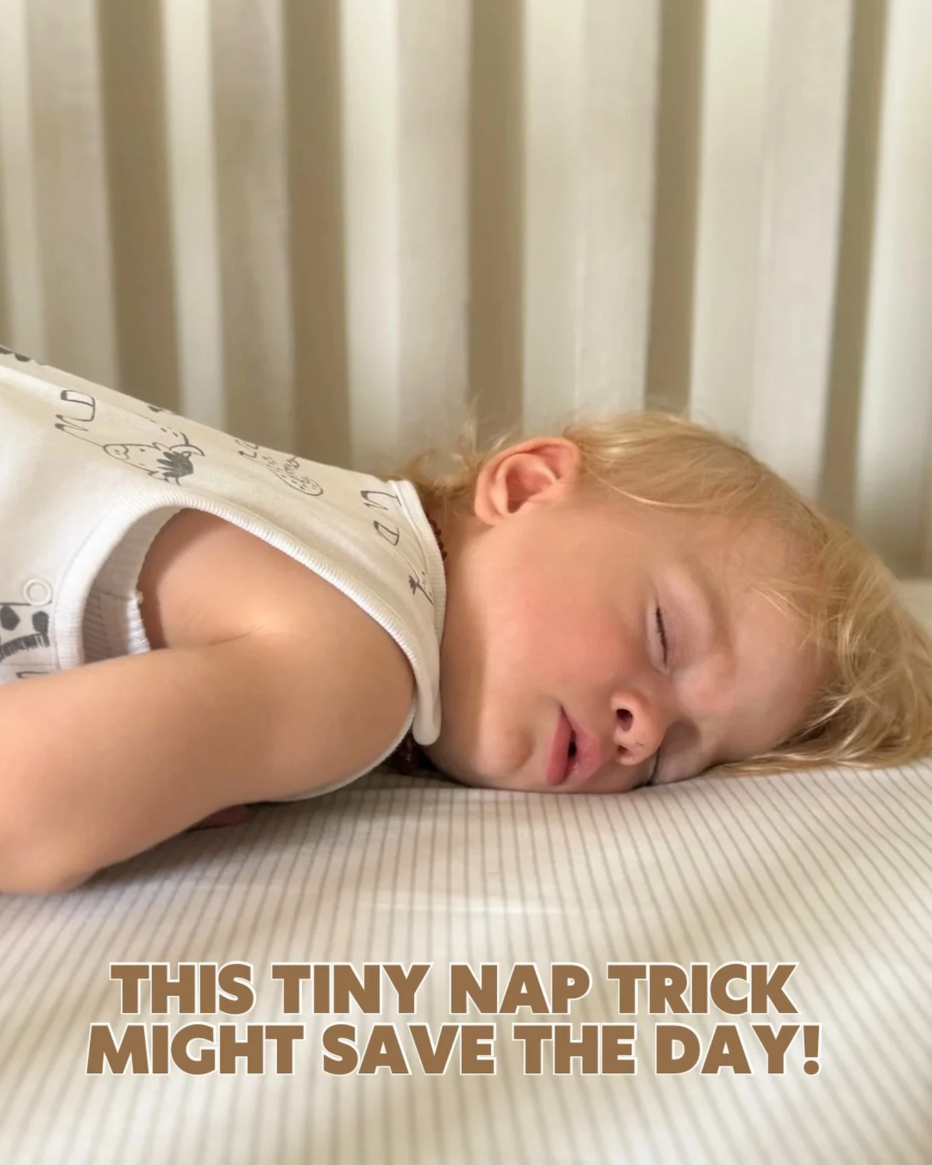 When a nap goes off track, a quick 10-min bridging nap can help your baby power through until their next sleep without messing up their routine. 💤

Bridging naps can only be used up until 6-7 months.

For more on bridging naps, you can purchase my R