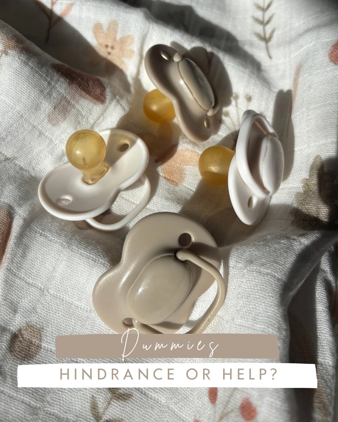 Dummies can be such a lifesaver in those early months 🤍

They provide comfort and help soothe babies during those challenging months by satisfying their natural need to suck, which can make settling easier and promote more peaceful sleep.

But here&