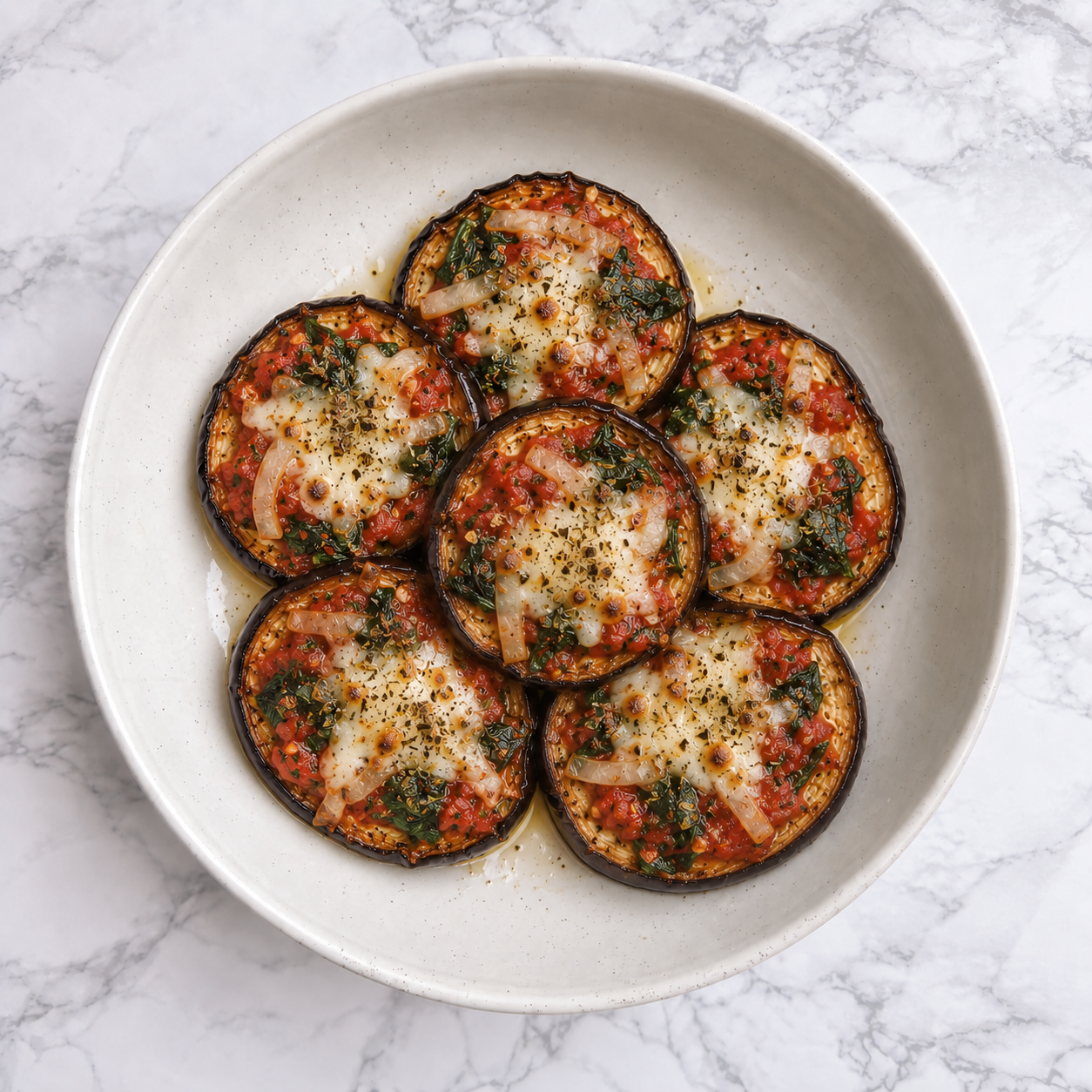 Mini Eggplant Pizza