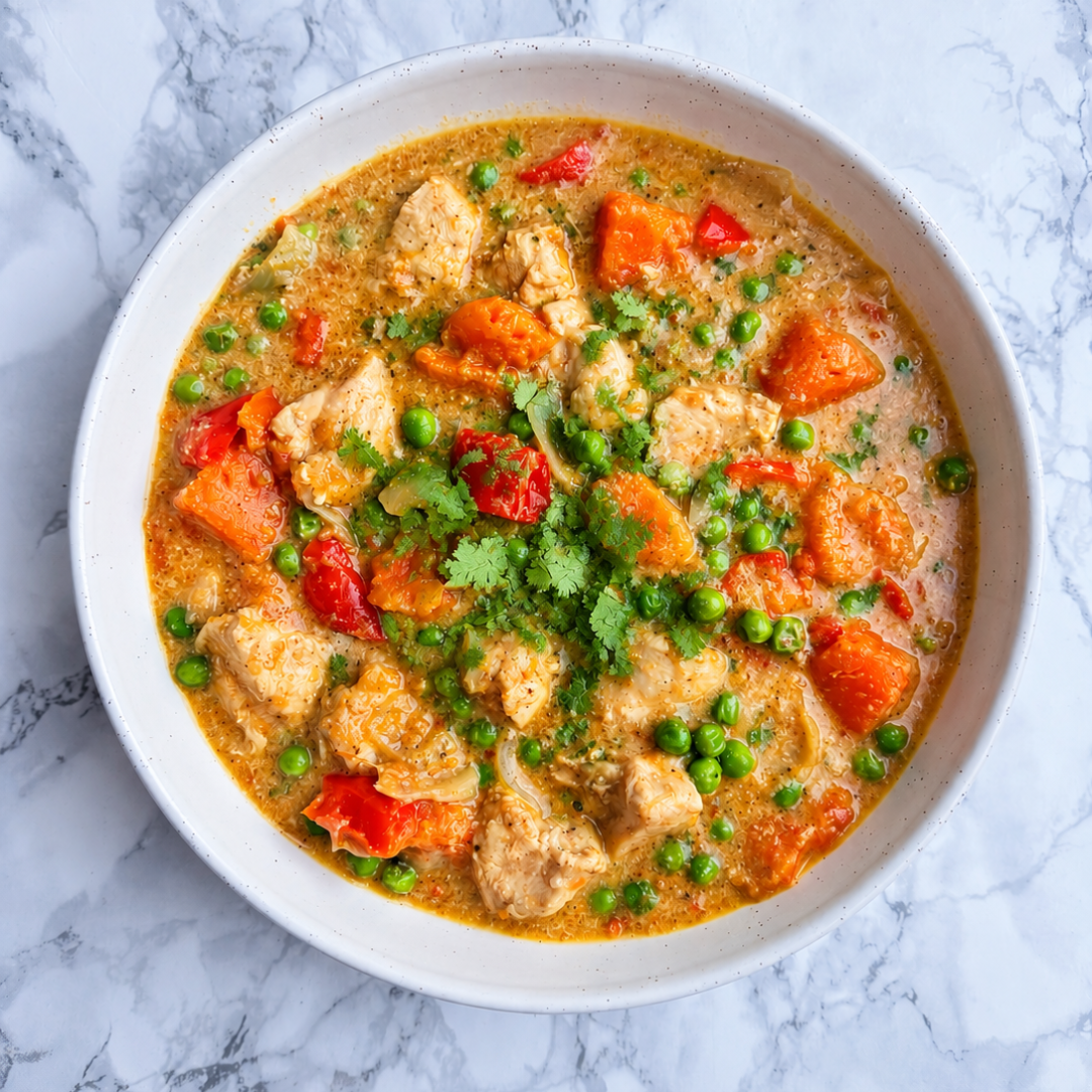 Slow Cooker Chicken Satay & Sweet Potato C urry