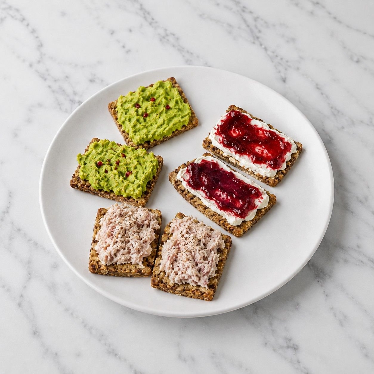 Topped Crackers Three Ways
