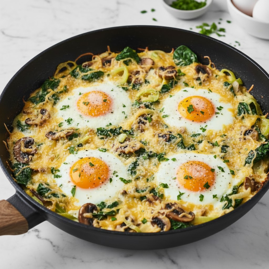 Veg Packed Baked Eggs