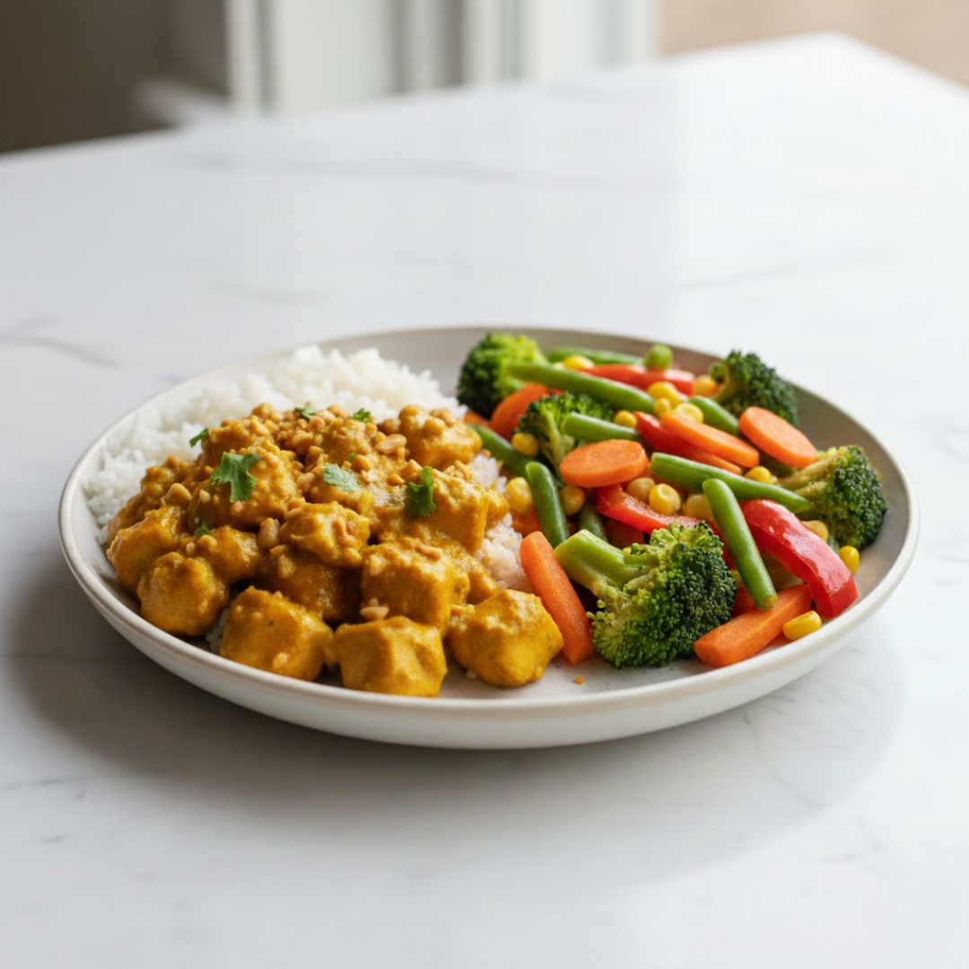 Satay Style Ready Meal + Veggies (HC)