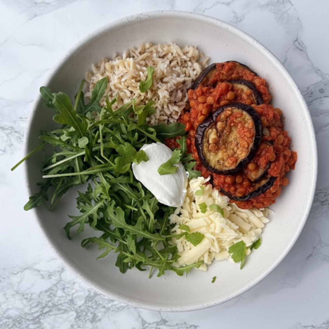 Lentil Moussaka Style Rice Bowl (HC) 