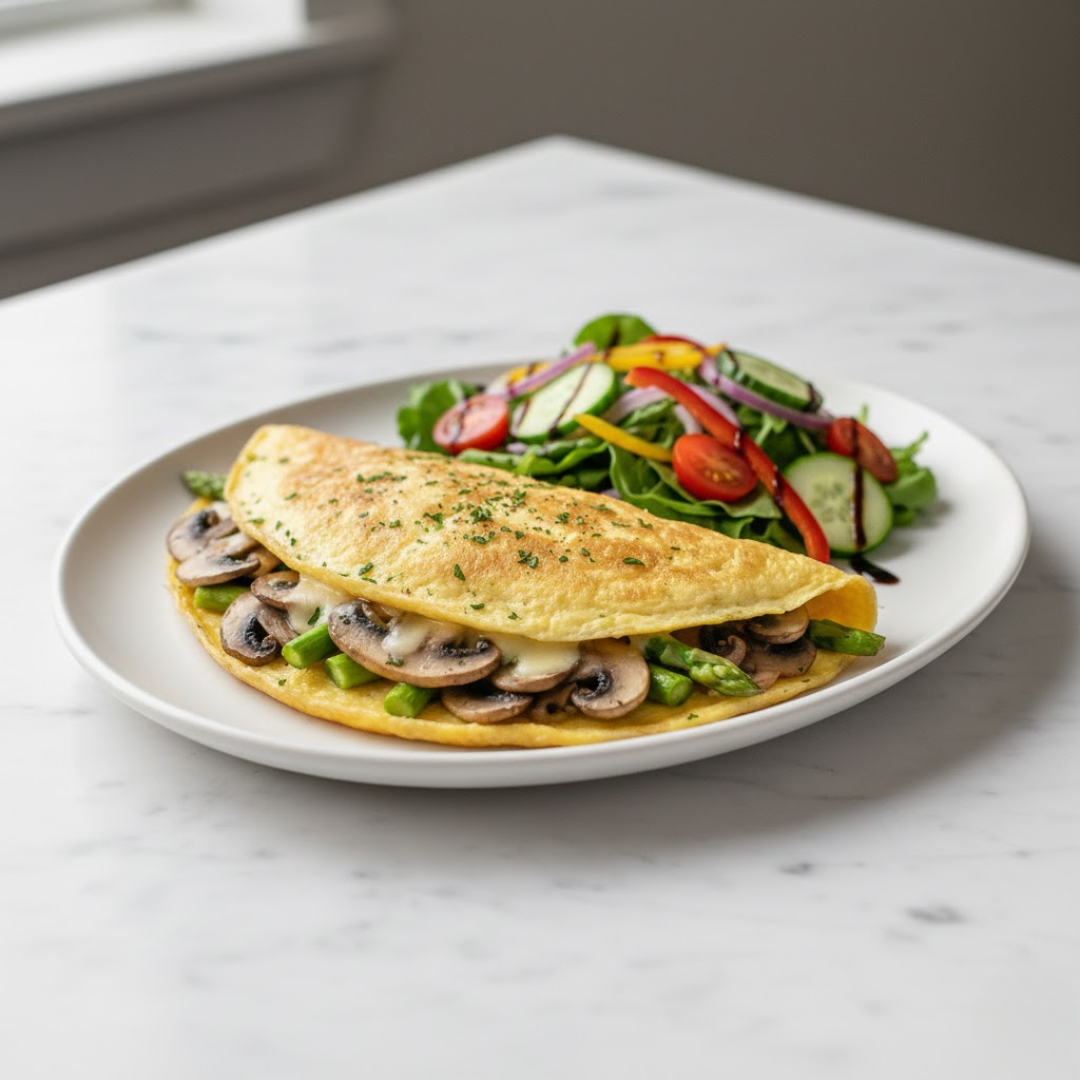 Mushroom + Asparagus Omelette (LC) 