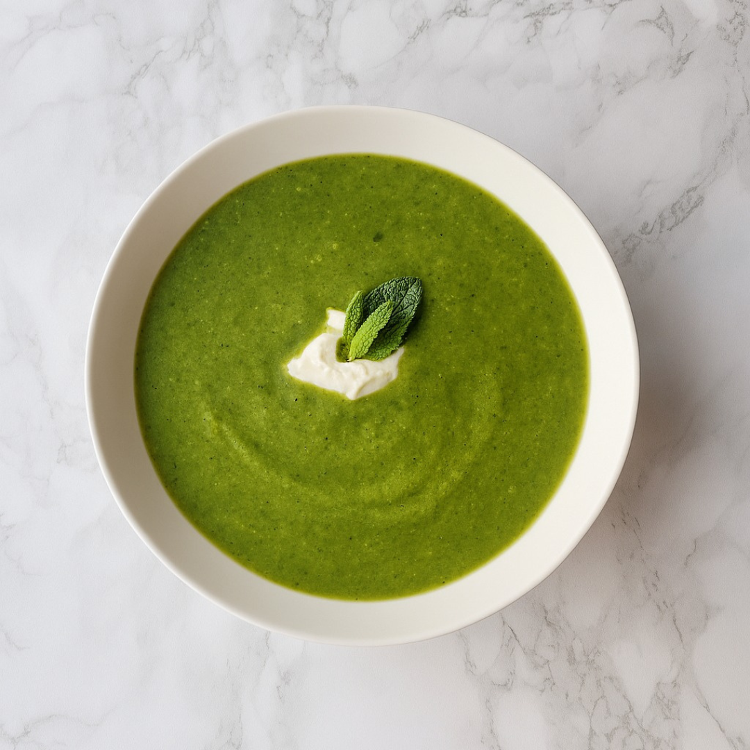 Leek, Pea and Mint Soup (LC) 