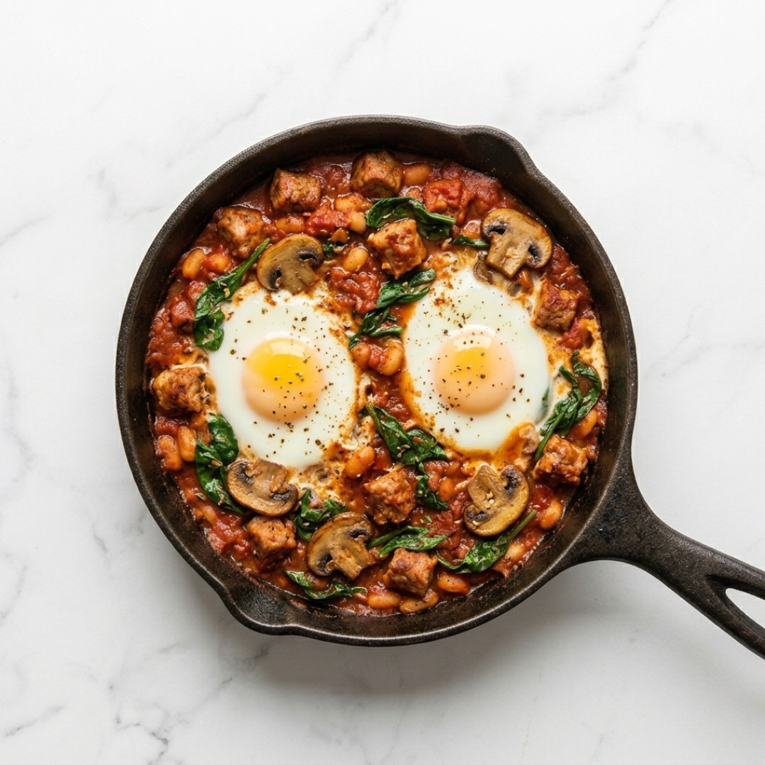 Beans + Eggs Skillet