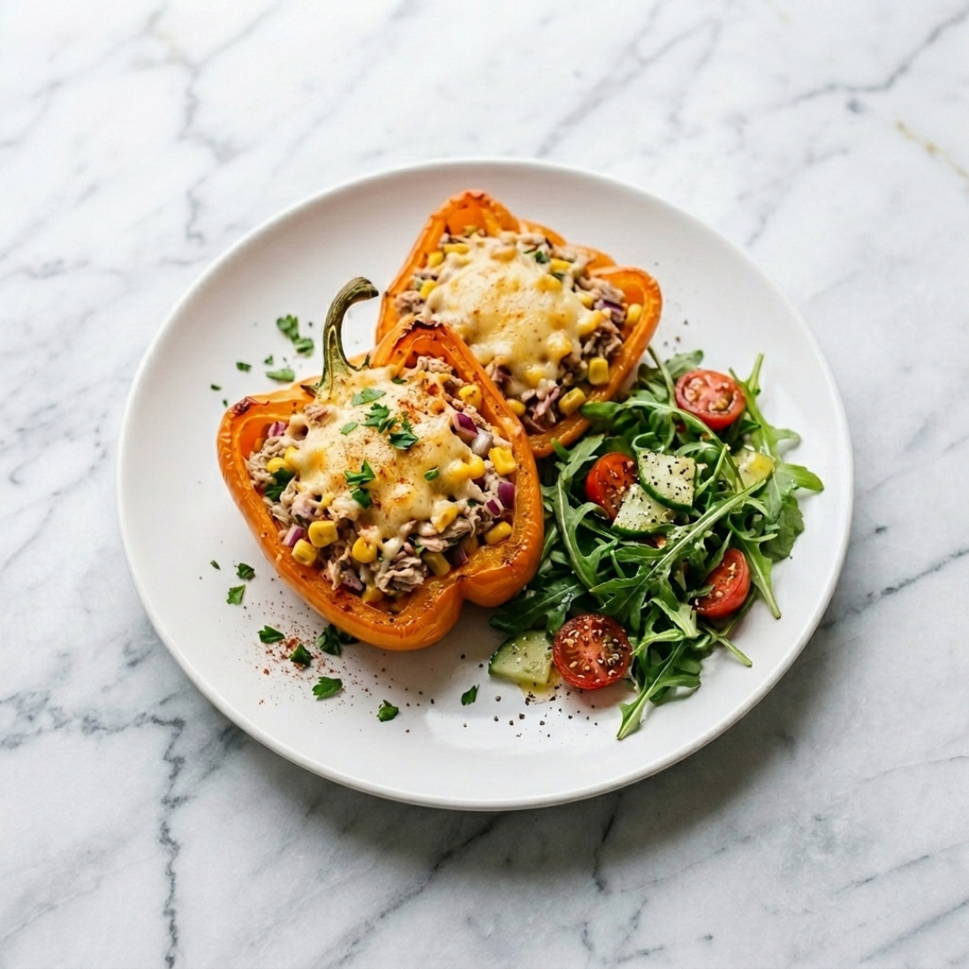 Low Carb Stuffed Peppers + Tuna (LC) 