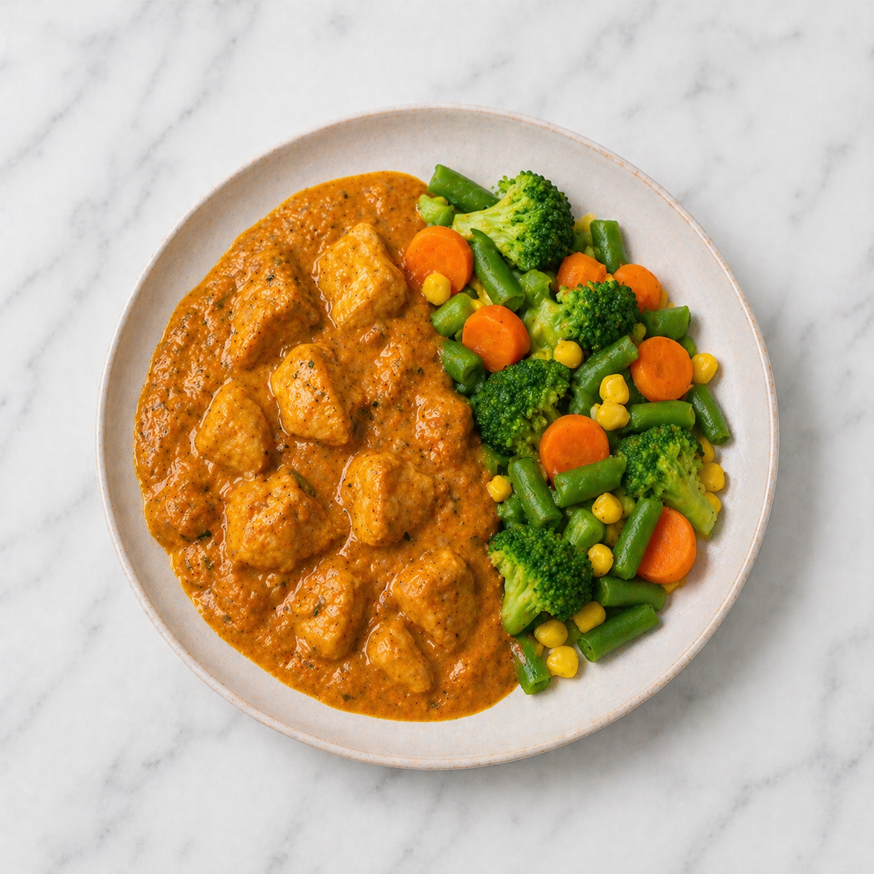 Chicken Curry Ready Meal + Veggies  (HC)