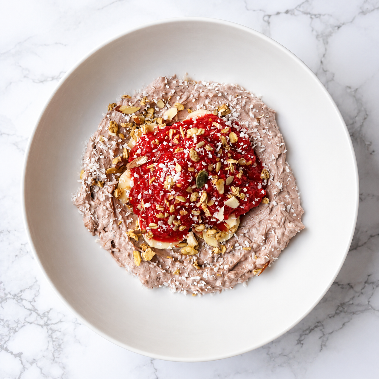 Chocolate &amp; Raspberry Chia Pudding