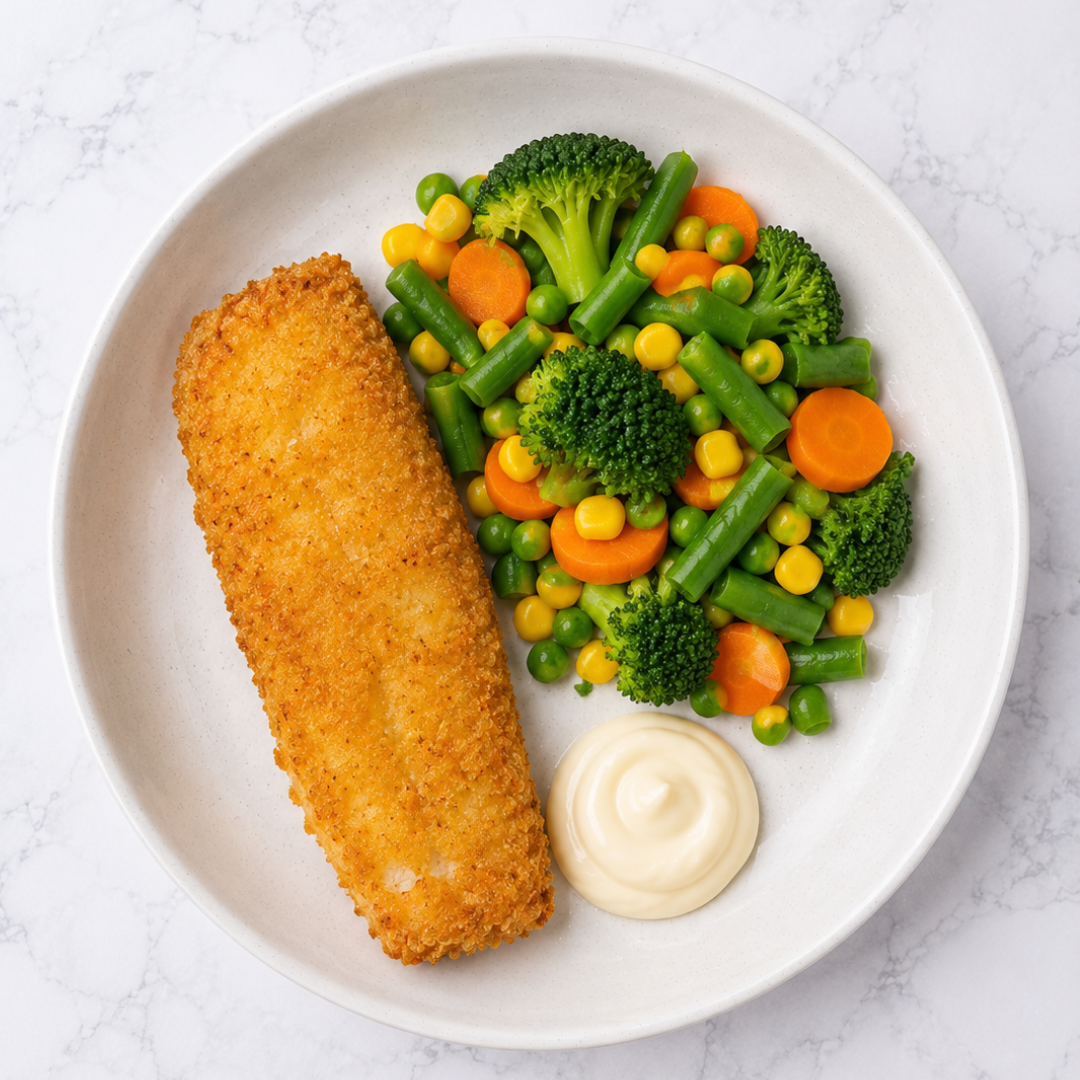 Breaded Fish + Veggies (HC)