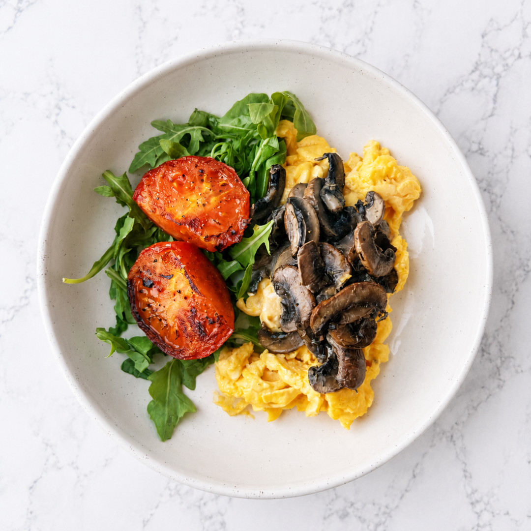 Creamy Mushroom Scrambled Eggs (LC)