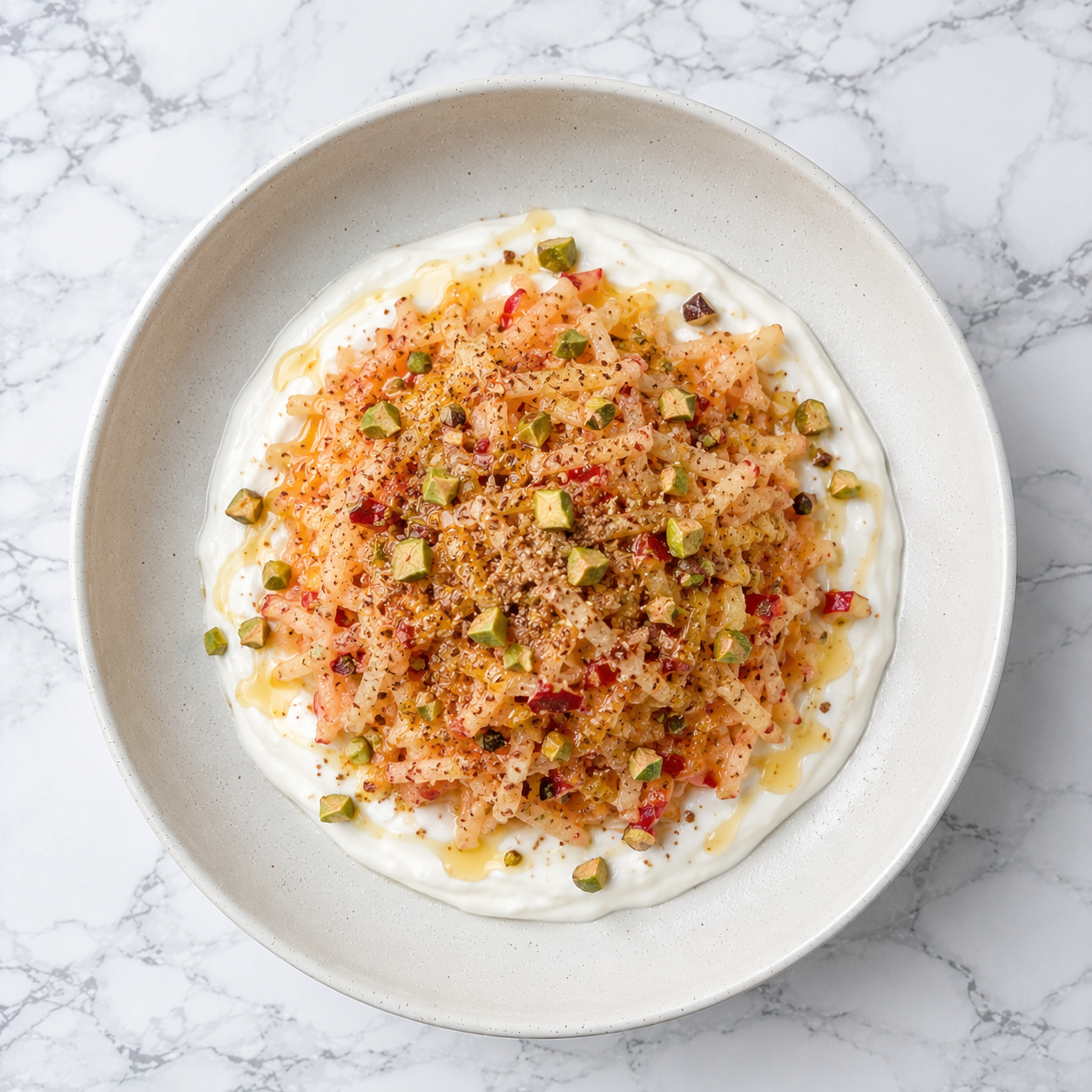Frozen Peach + Yoghurt Bowl