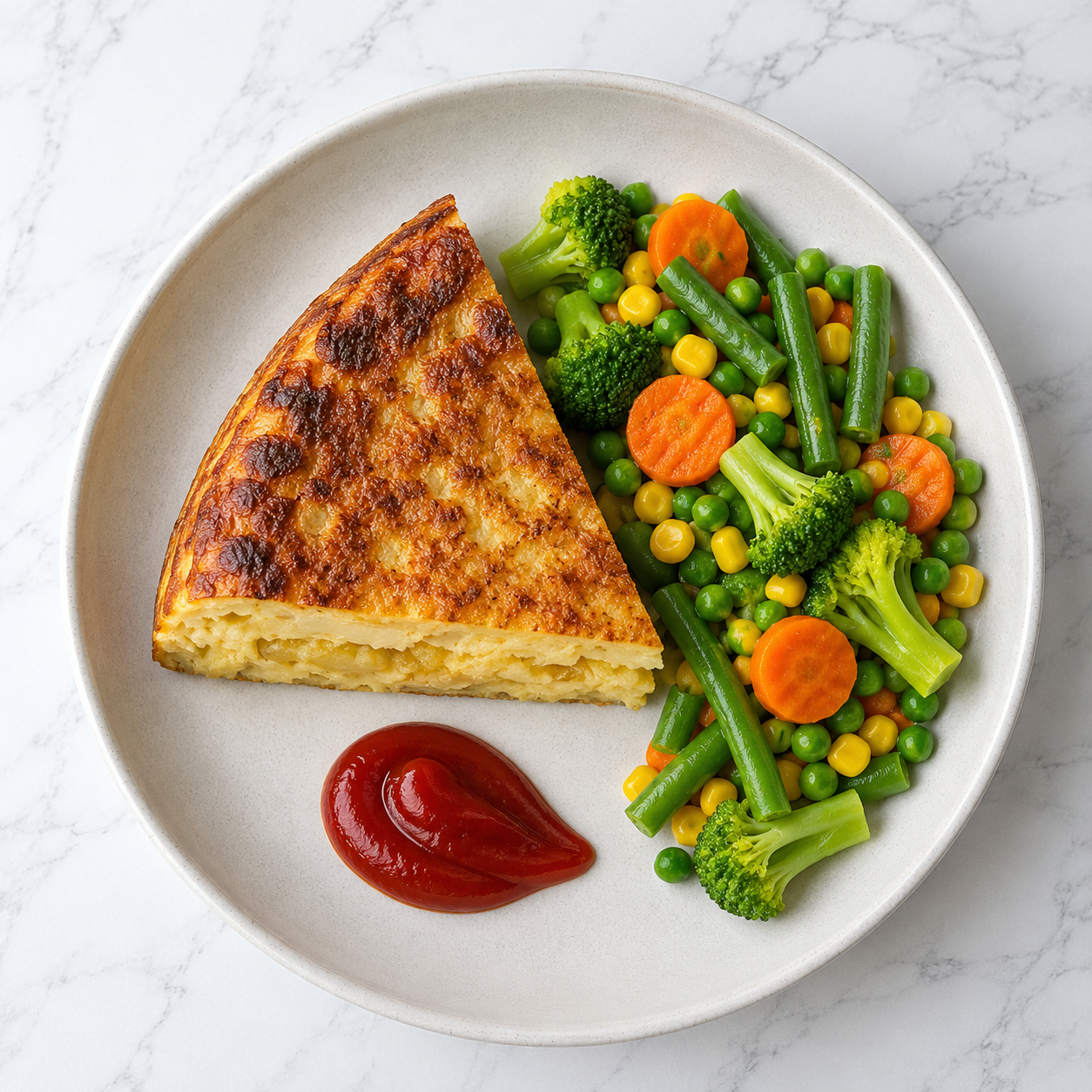 Spanish Tortilla + Veggies (HC)