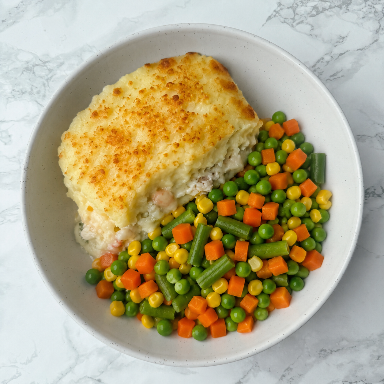 Fish Pie Ready Meal + Veggies (HC)
