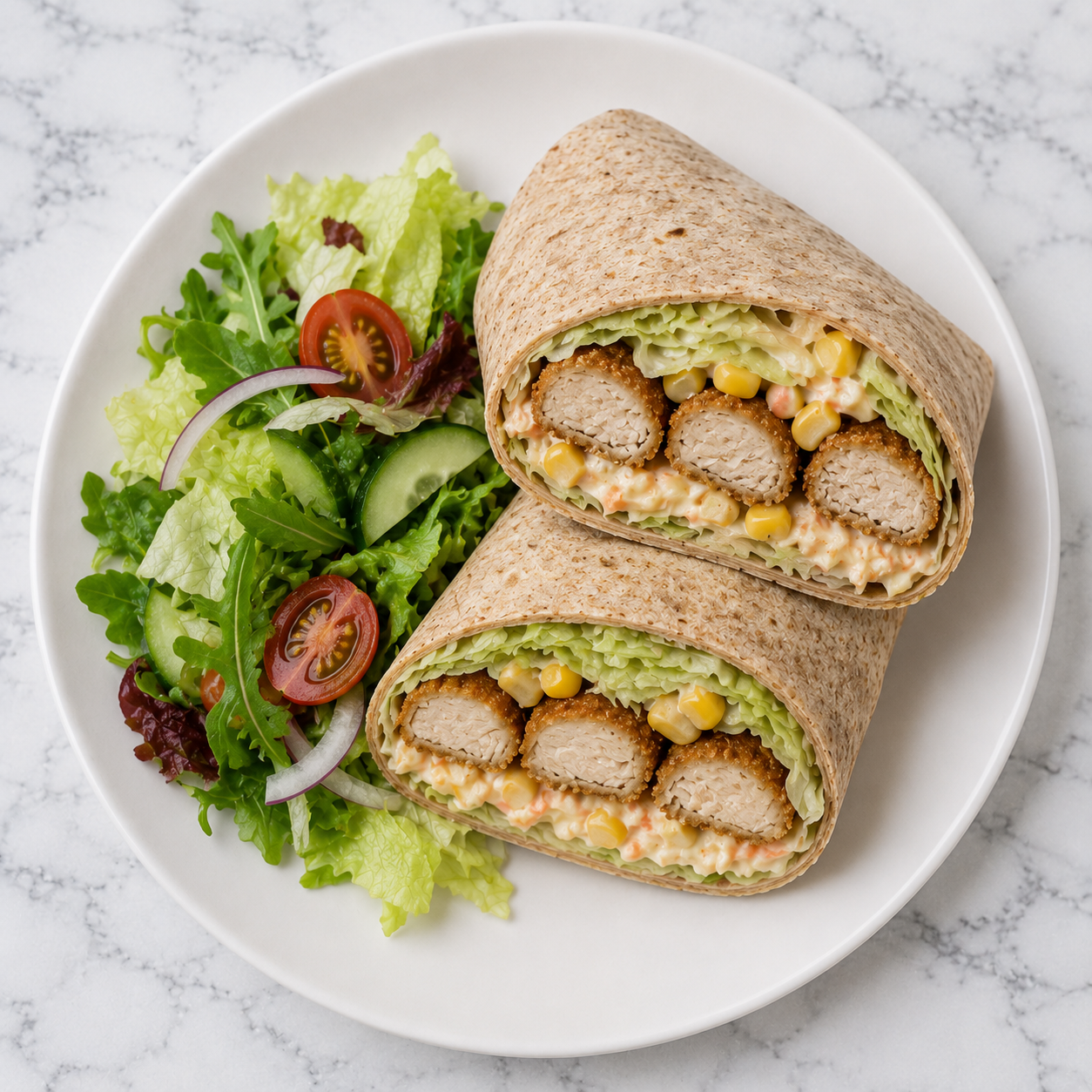 Crispy Chicken + Coleslaw Wrap (HC) 