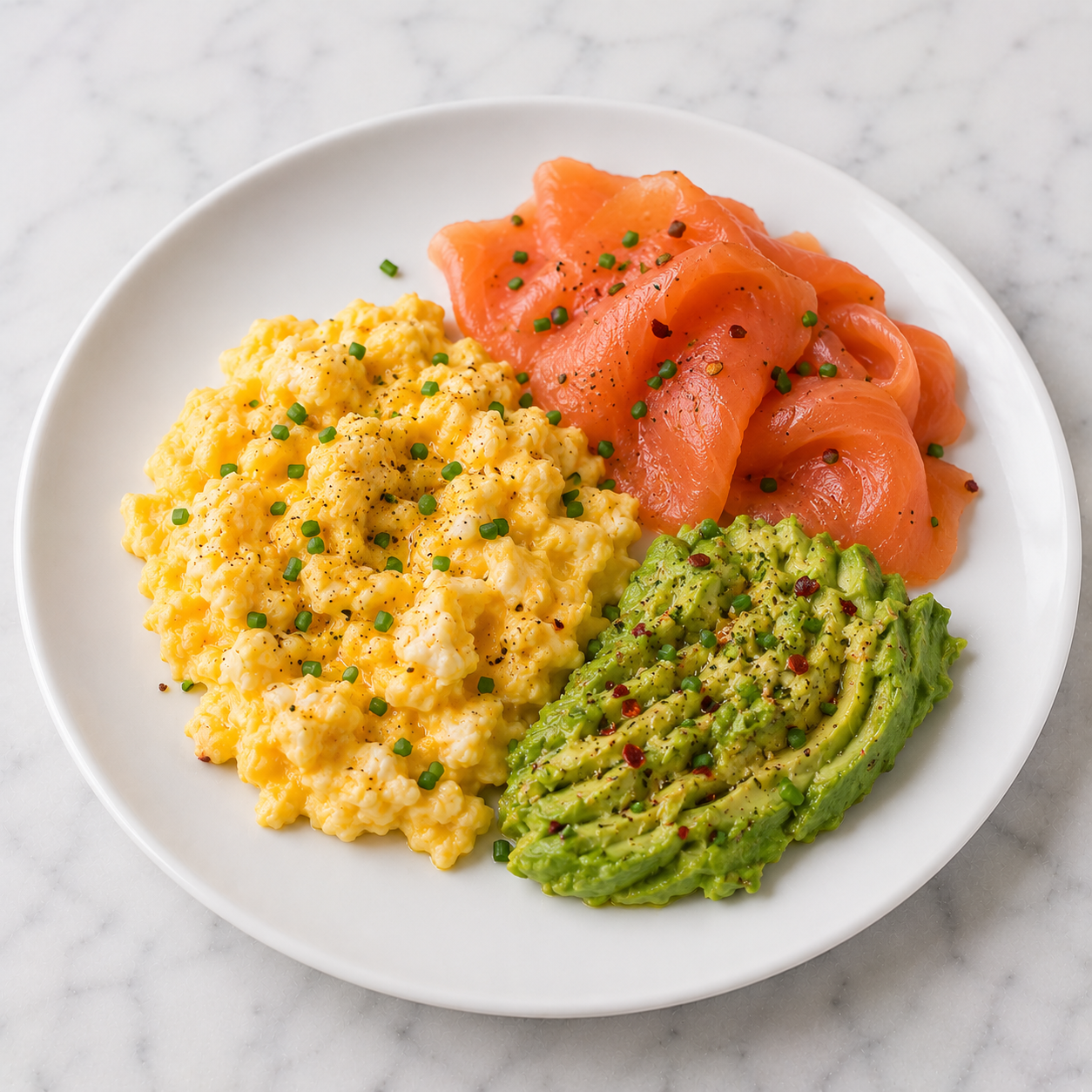 Smoked Salmon, Scrambled Eggs &amp; Avocado