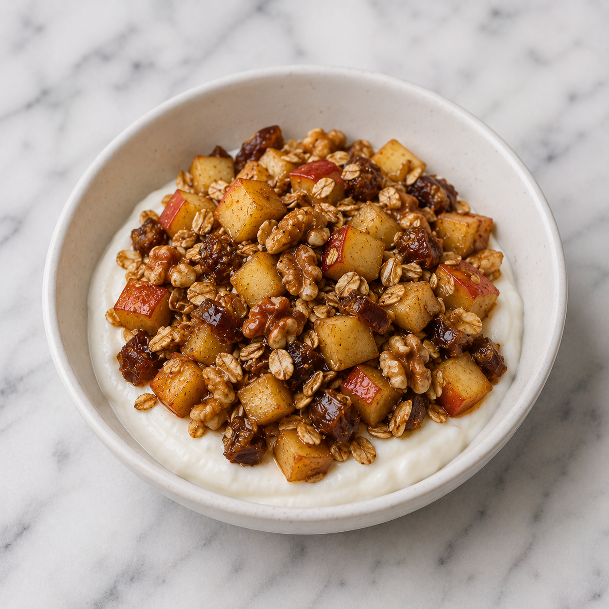 Sticky Apple + Date Yoghurt Bowl