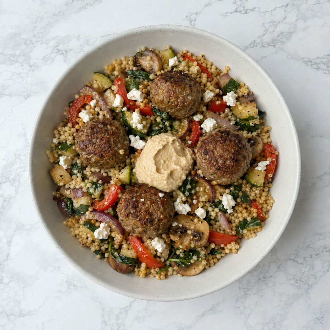 Meatballs &amp; Mediterranean Couscous (HC)
