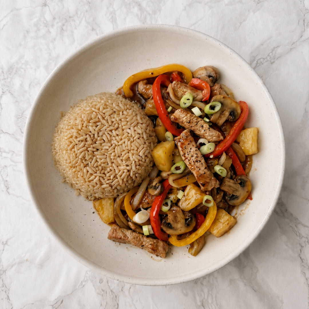 Sticky Pork &amp; Pineapple Stir Fry (HC) 