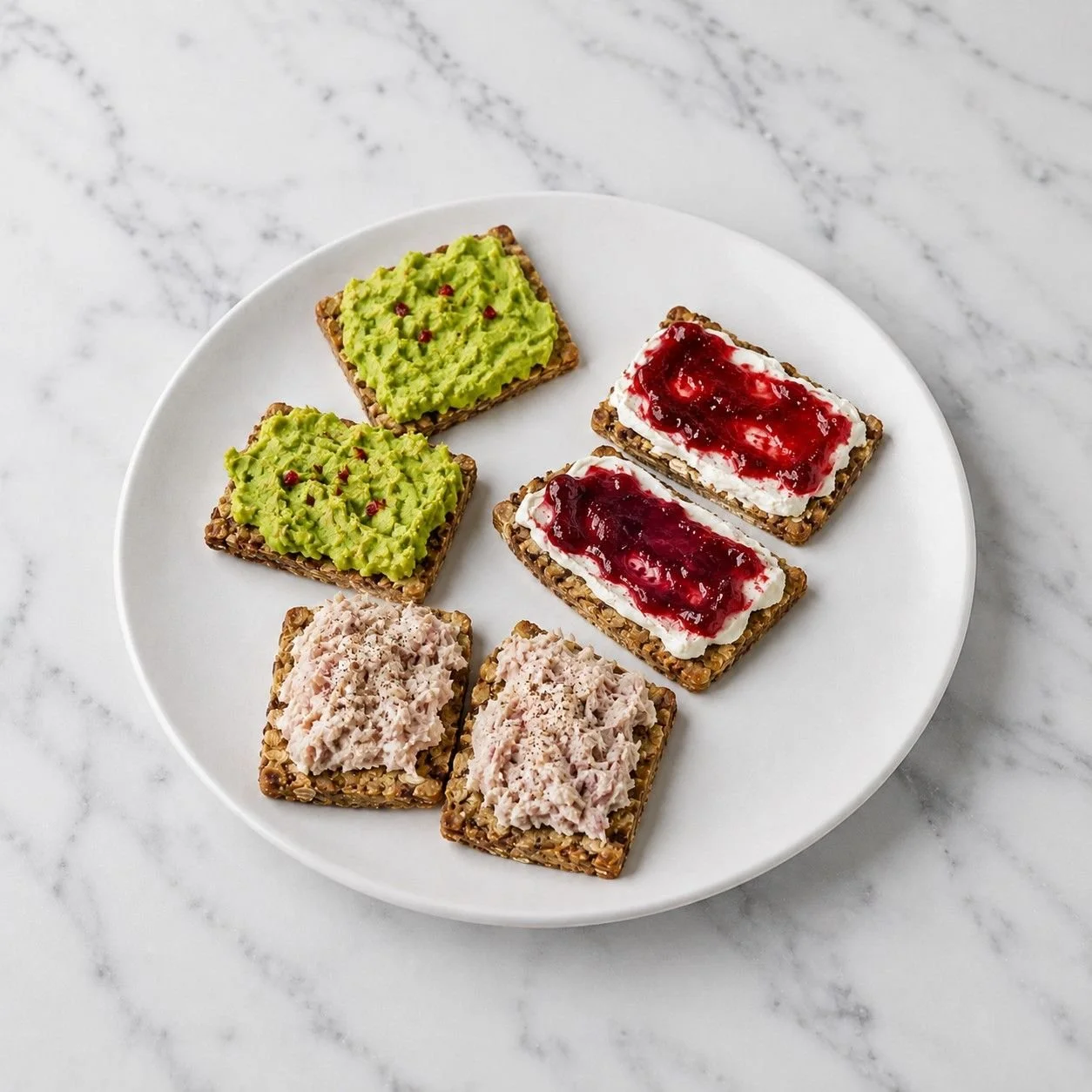 Topped Crackers Three Ways