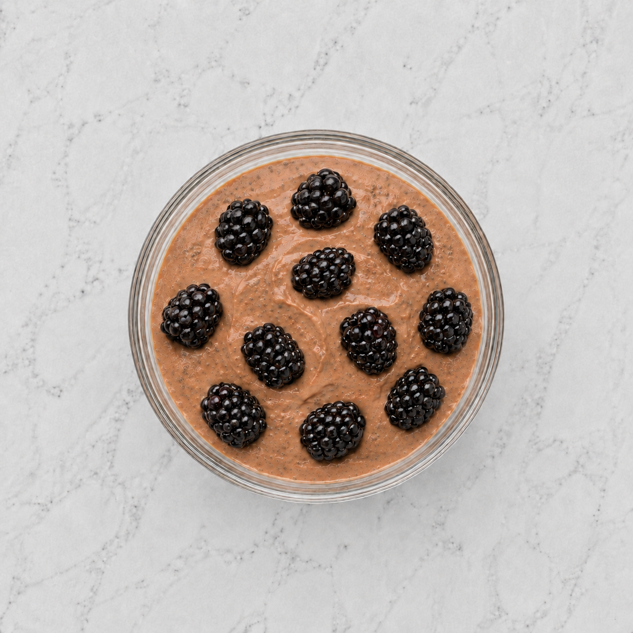 Blackberry and Choc Chia Pudding