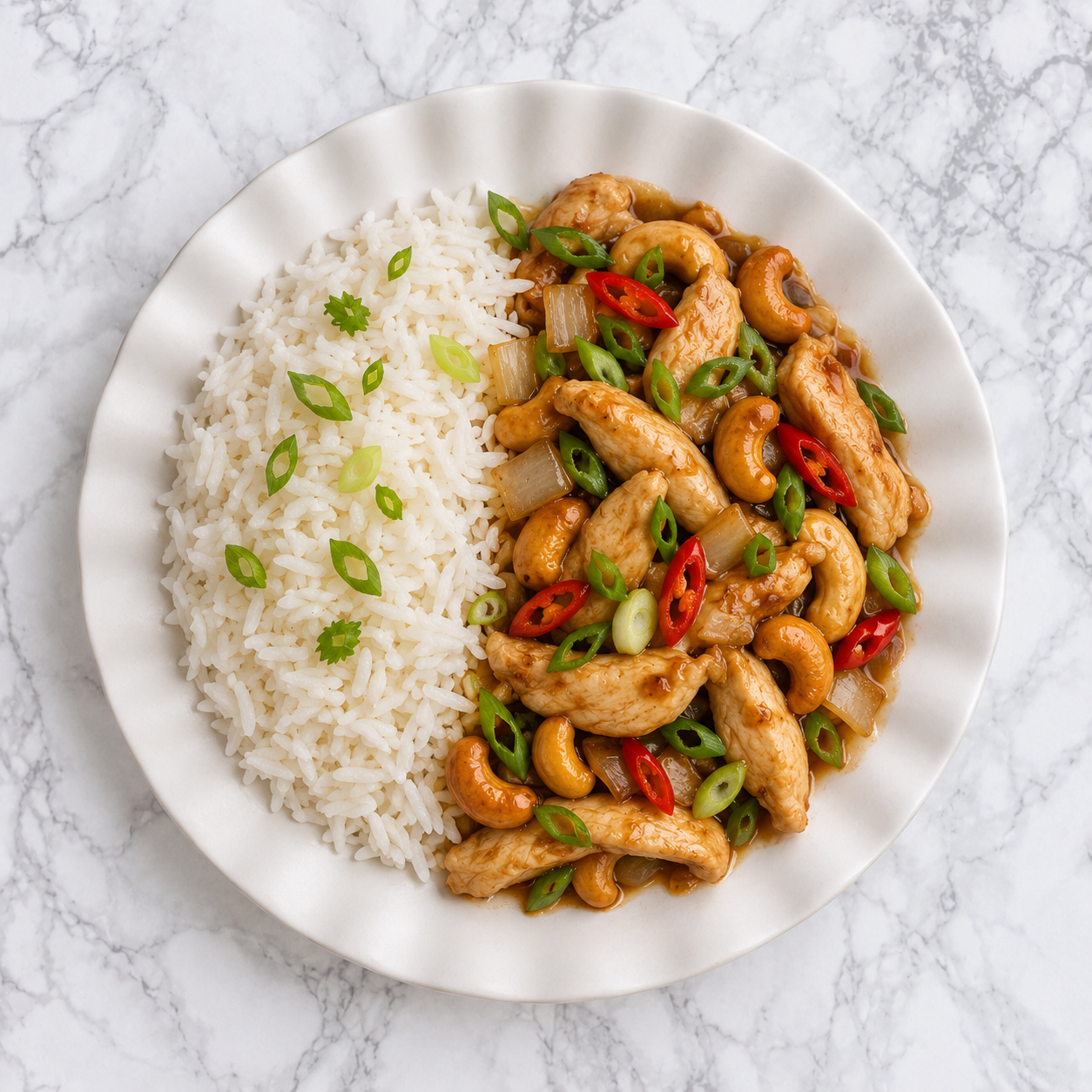 Thai Cashew Nut Chicken Stir Fry With Rice (HC)