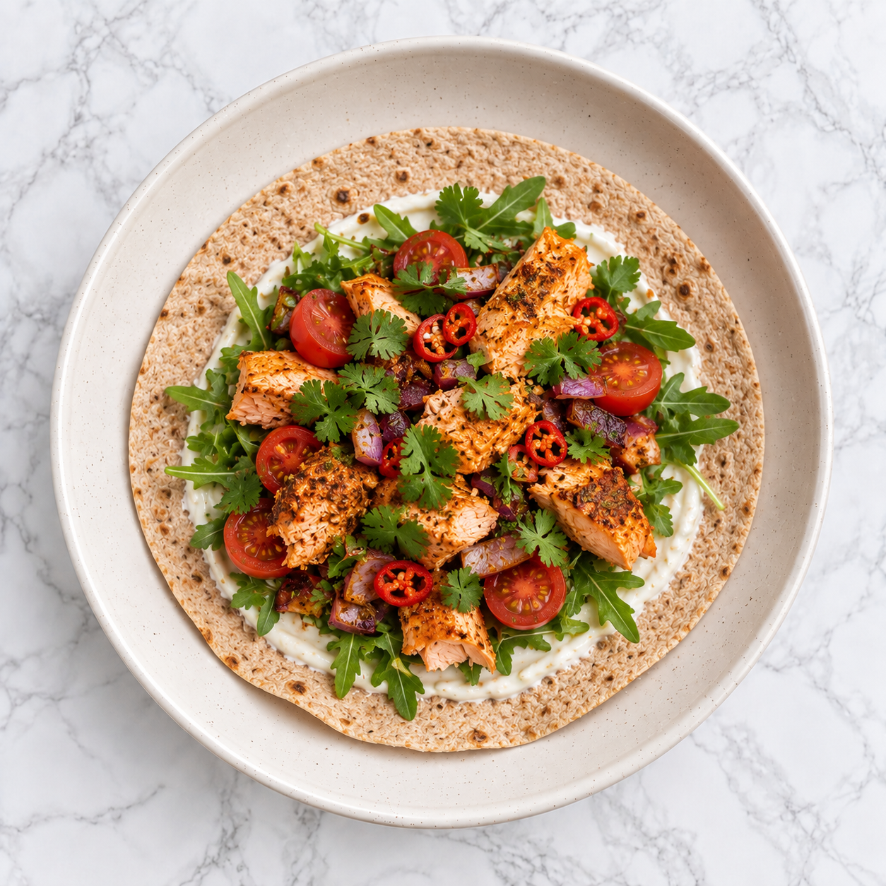 Indian Spiced Salmon Wrap (HC) 