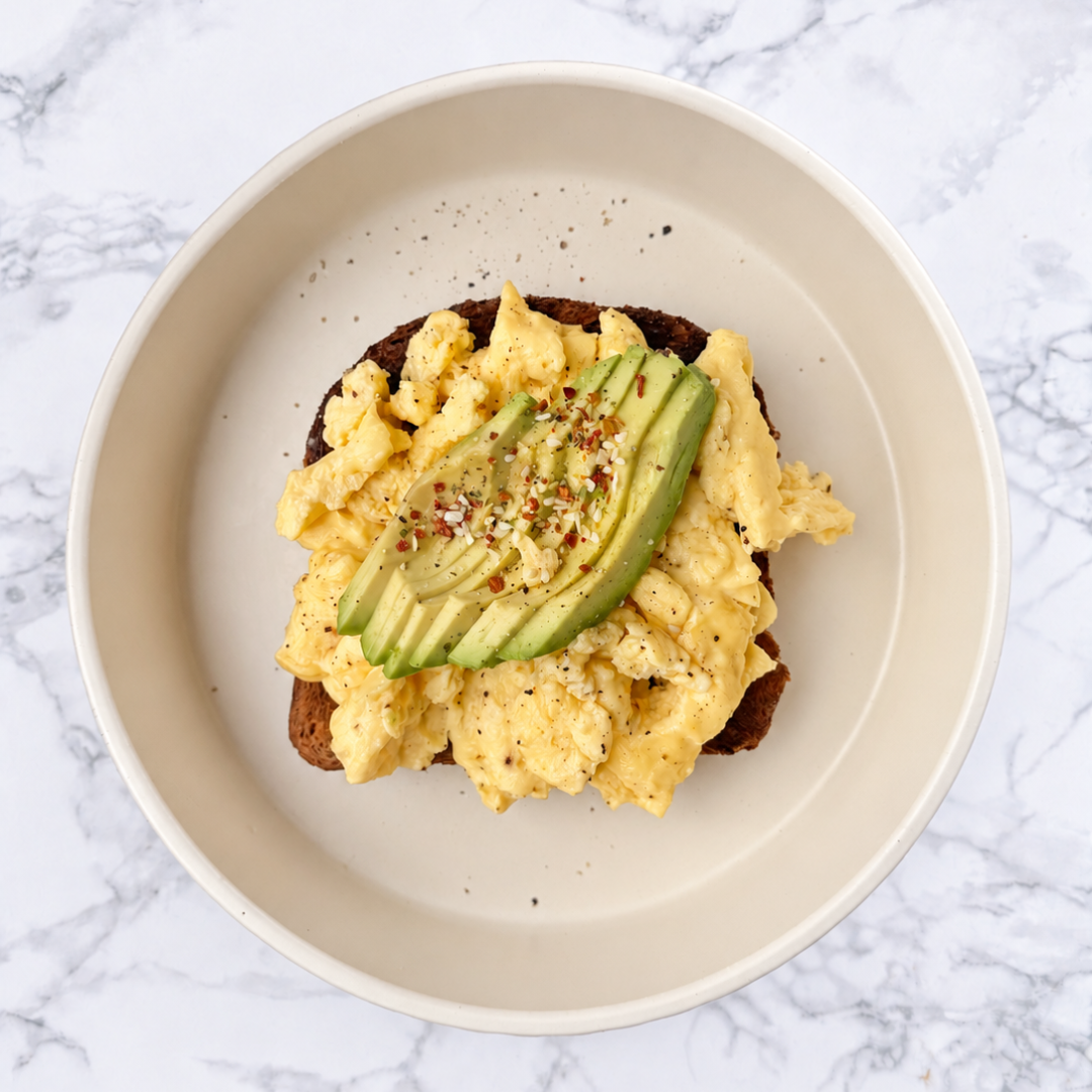 Avocado &amp; Scrambled Egg on Toast