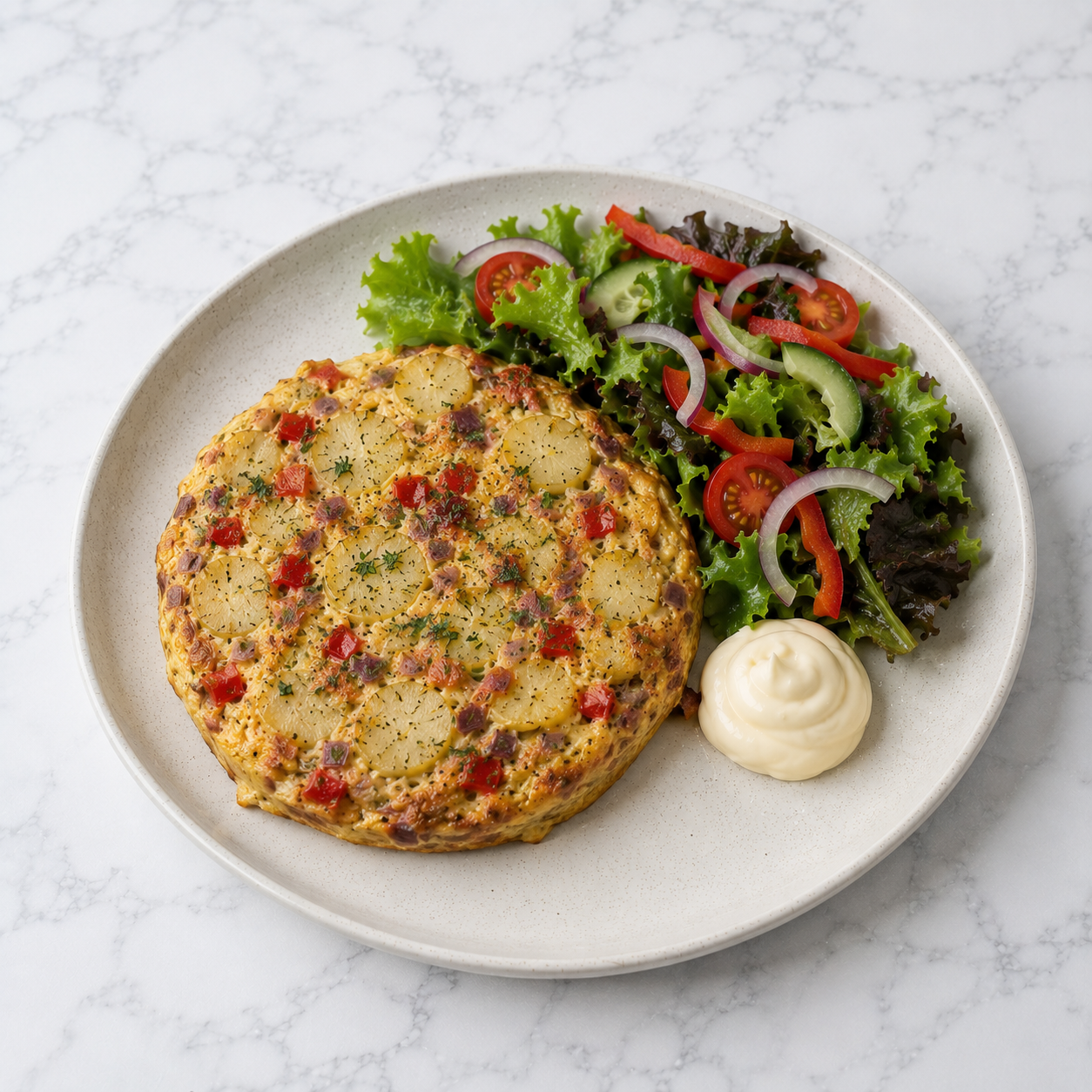Spanish Omelette + Salad