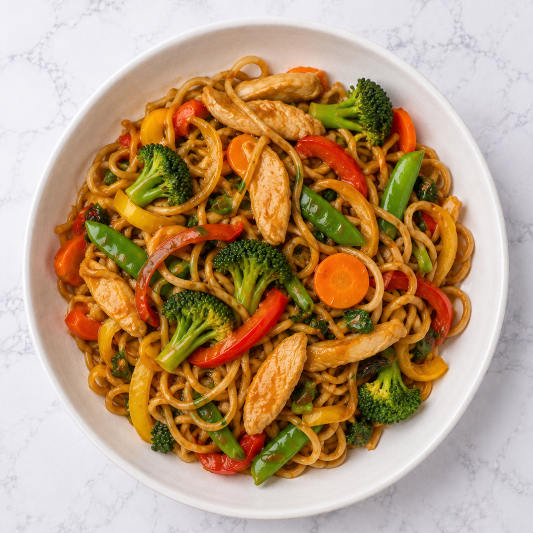 Chinese Style Noodle Ready Meal + Veggies