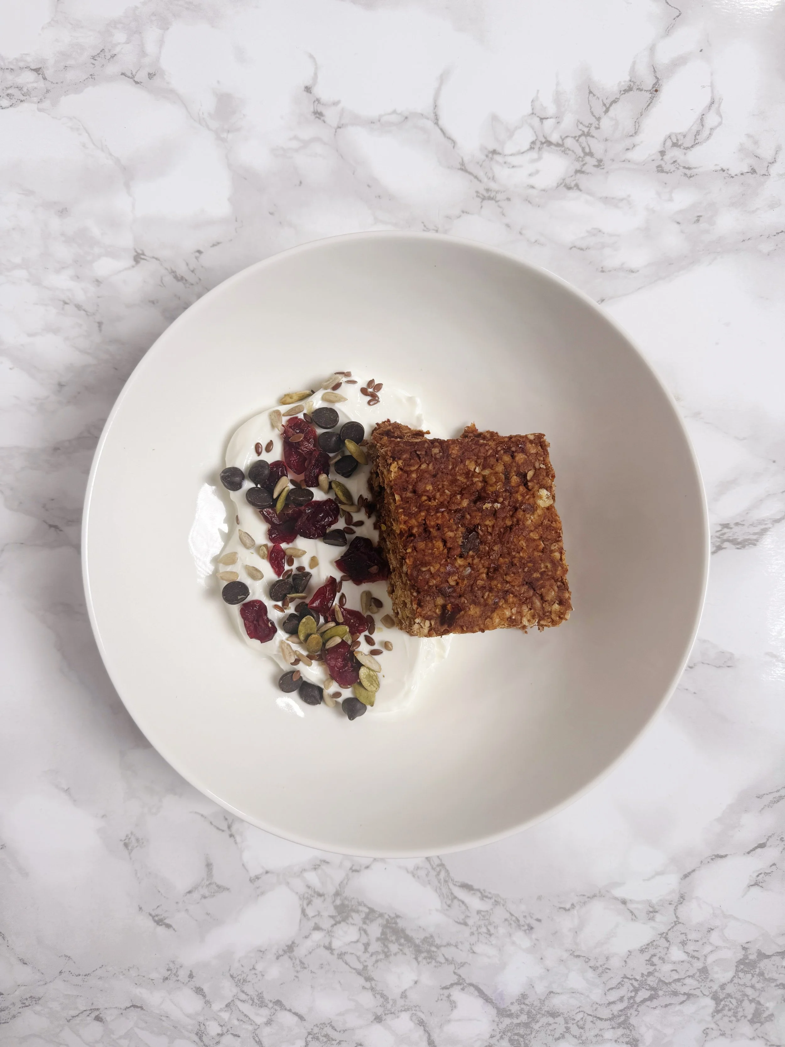 Cranberry + Dark Choc Breakfast Squares