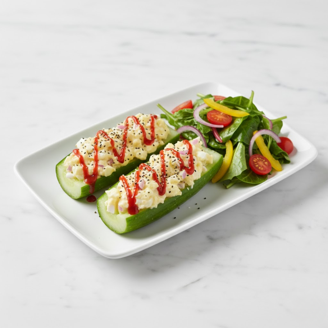 Egg Mayo Cucumber Boats