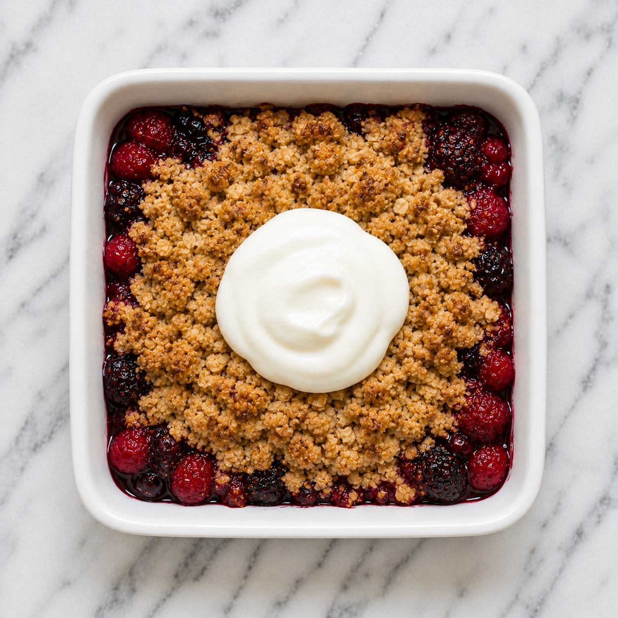 Berry Crumble with Greek Yoghurt