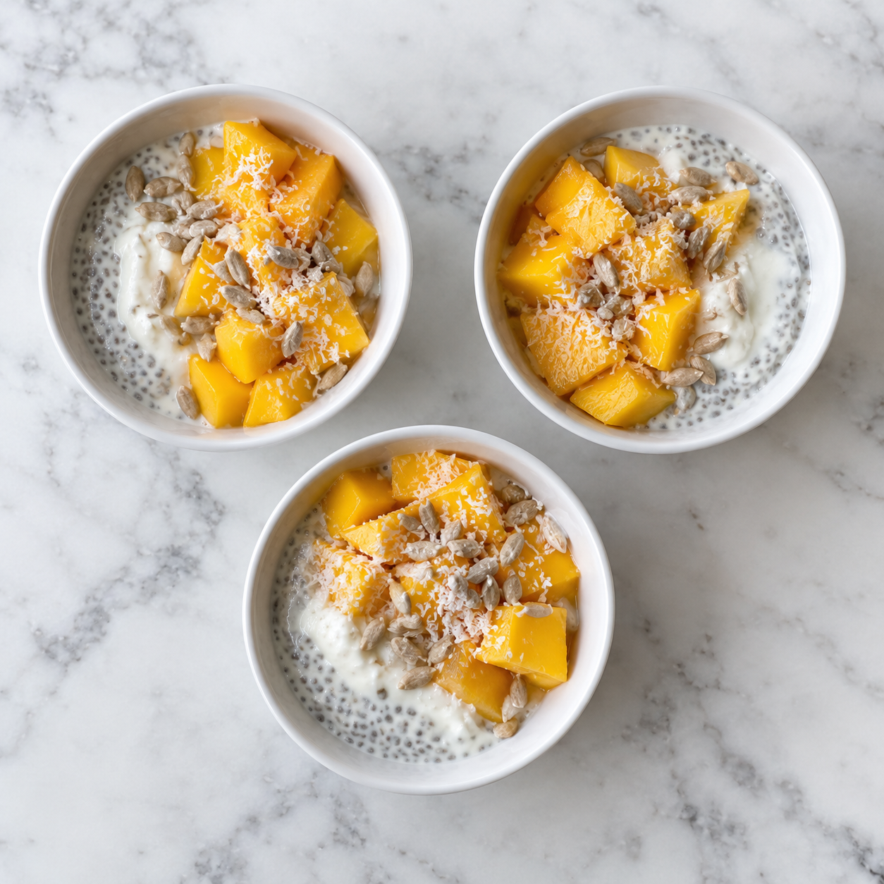 Mango and Coconut Pudding