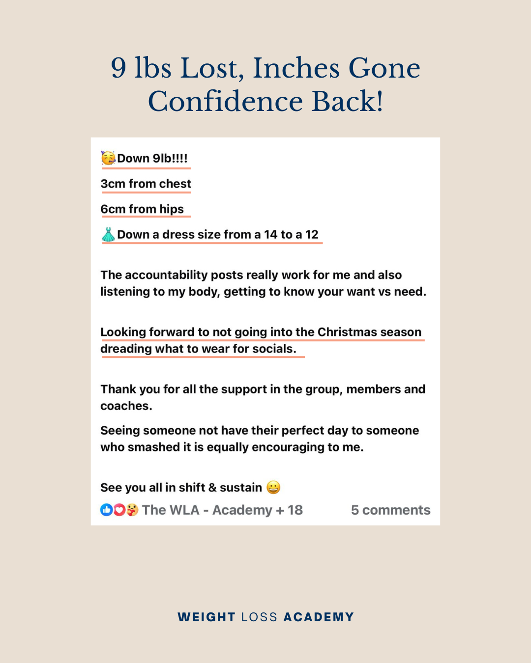 21 Day Reset - Written Testimonial - 9lbs lost