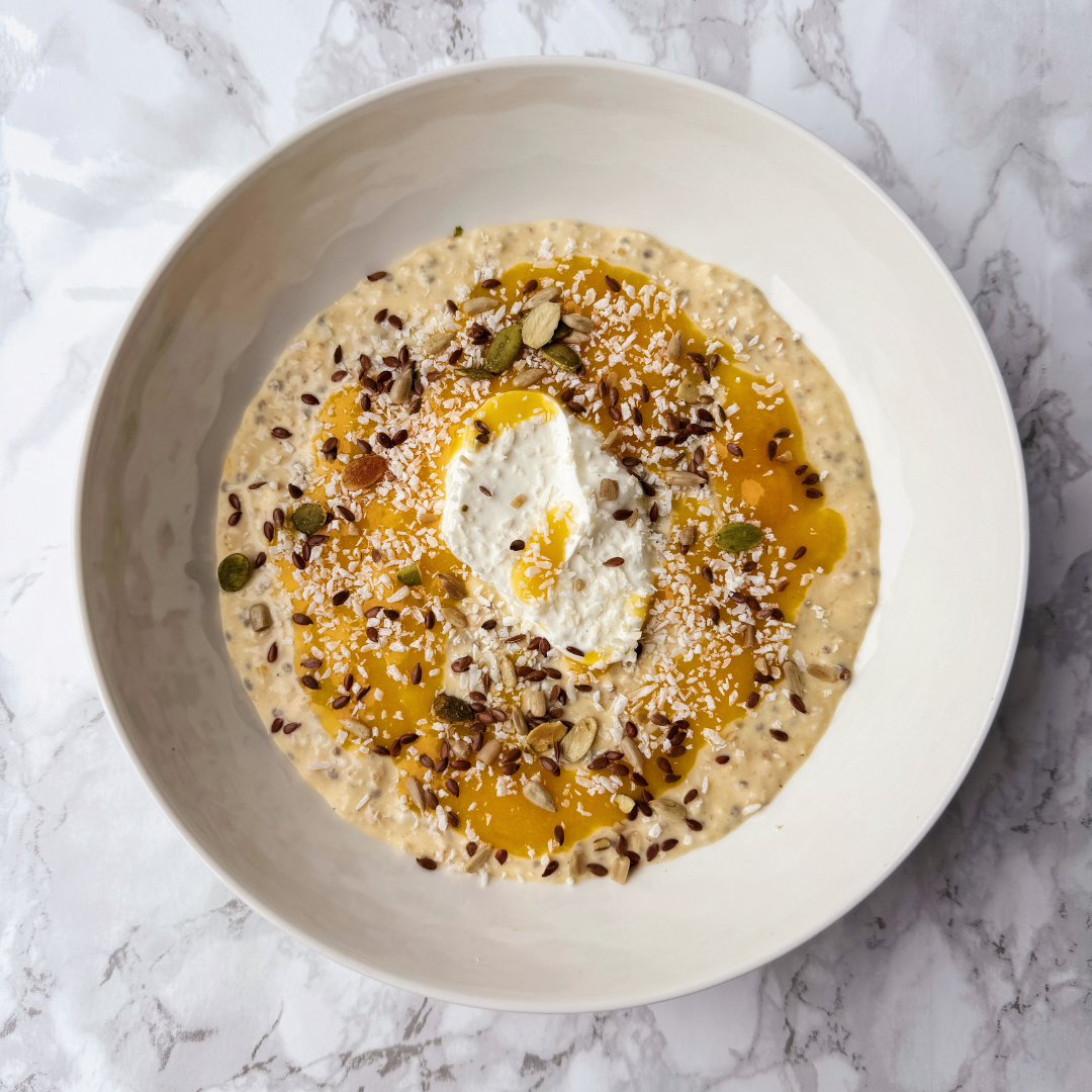 Mango + Coconut Overnight Oats