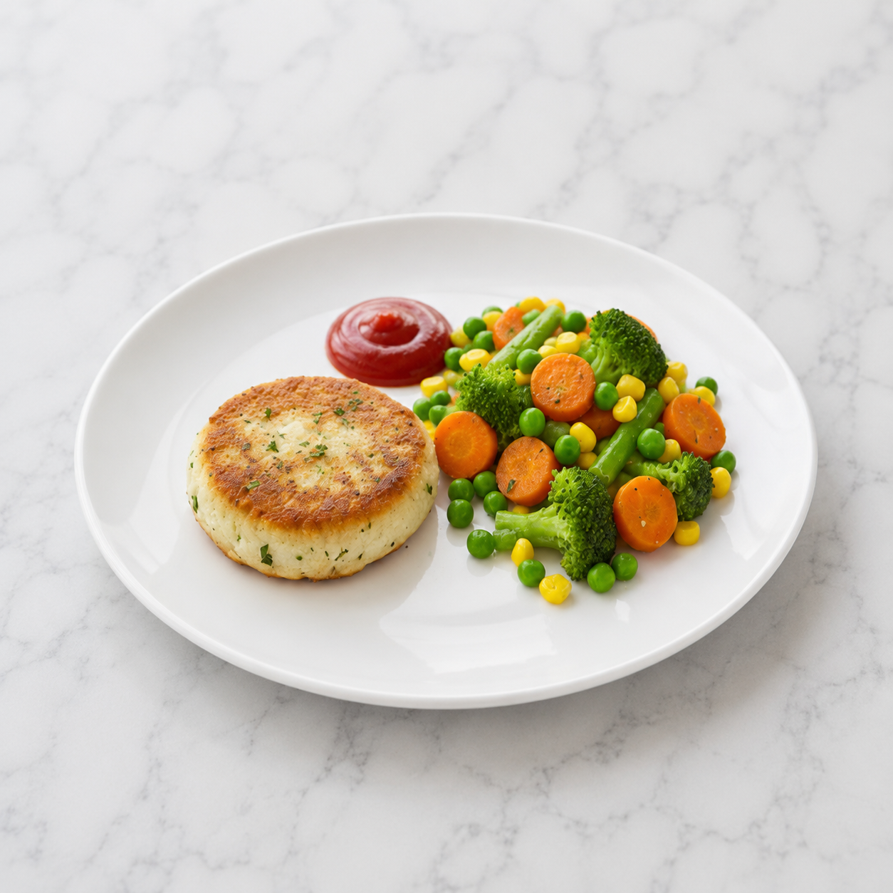 Fish Cake + Veggies