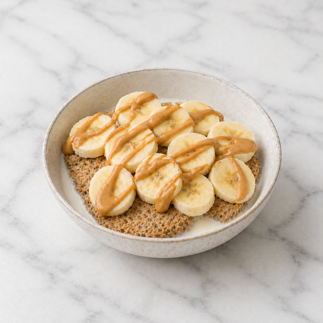 Weetabix with Banana + Peanut Butter