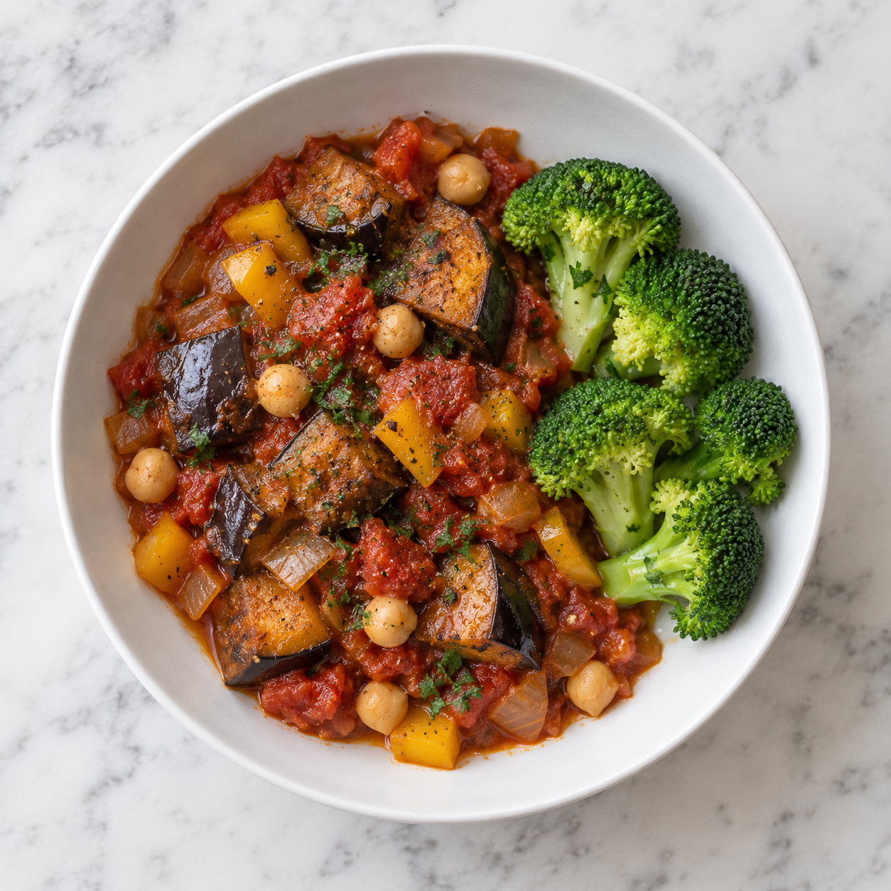 Aubergine and Chickpea Stew
